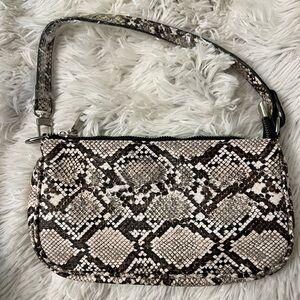 Snakeskin shoulder purse